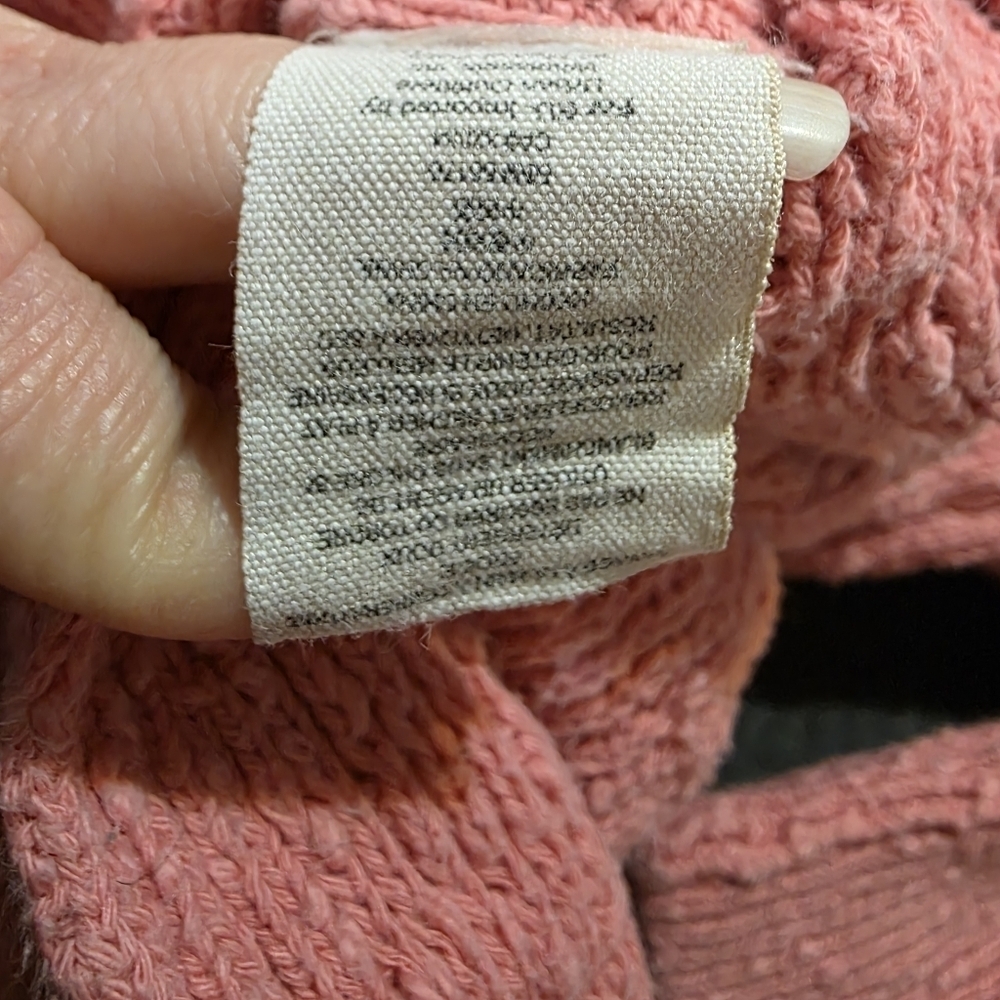 Free People Pink V-Neck Women's Sweater - Picture 8 of 9
